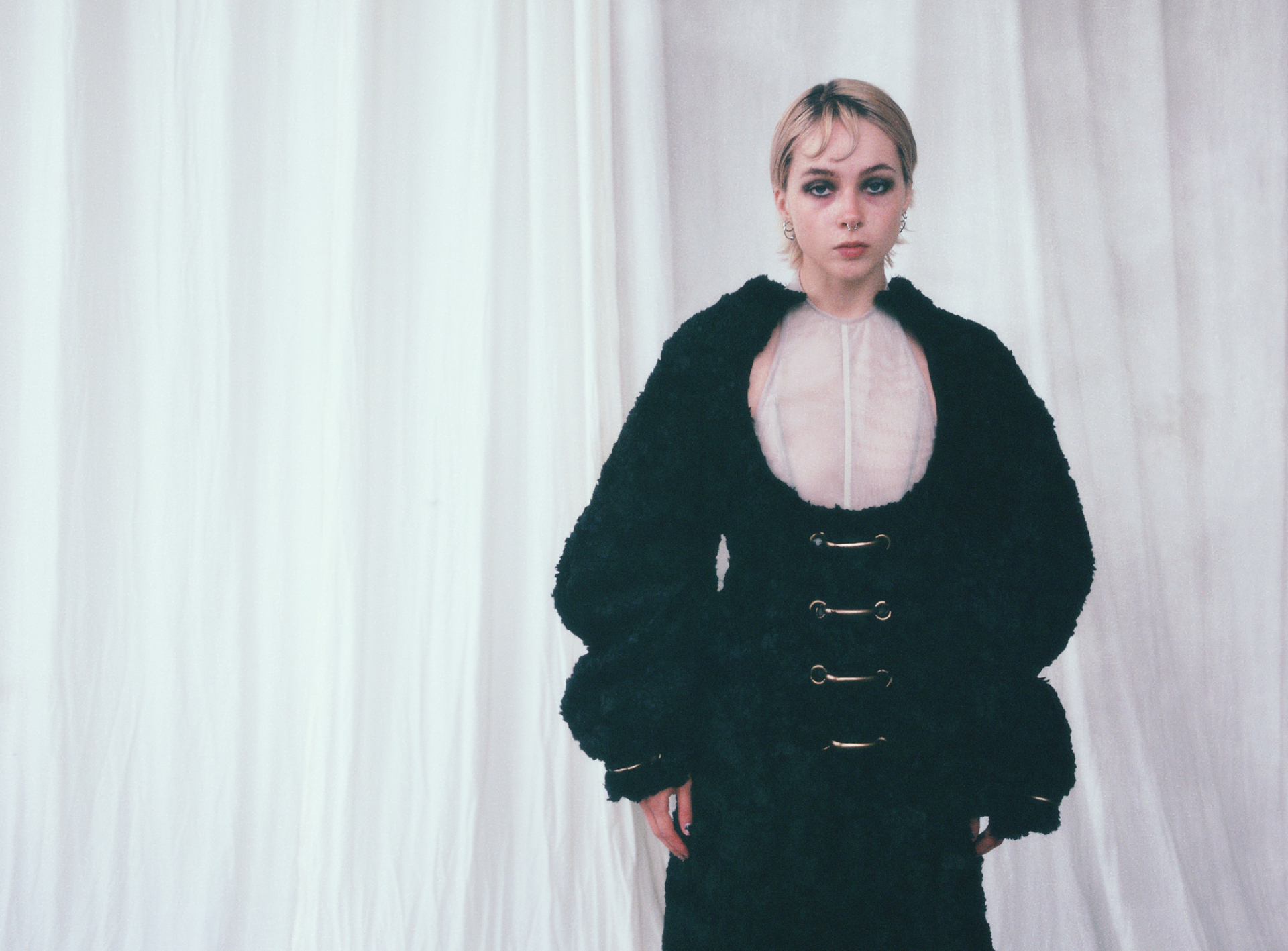 Lee Lynshue — black brocade coat centered portrait