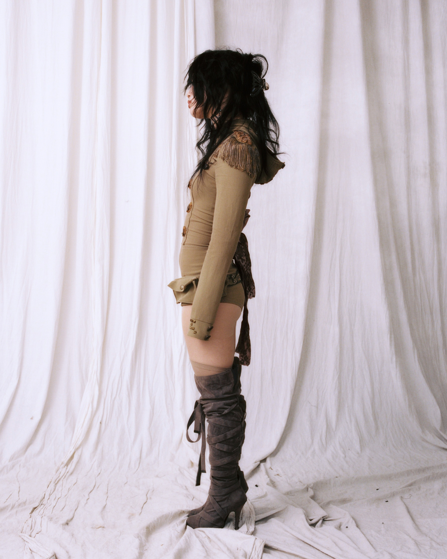 Mio Okagaki — Regiment Bodysuit, side profile